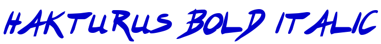 Hakturus Bold Italic 字体